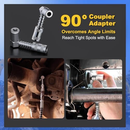 Cordless Grease Gun with Battery 2 * 4.0Ah, 10000PSI Max Electric Grease Gun Works with Bulk & Cartridge Grease