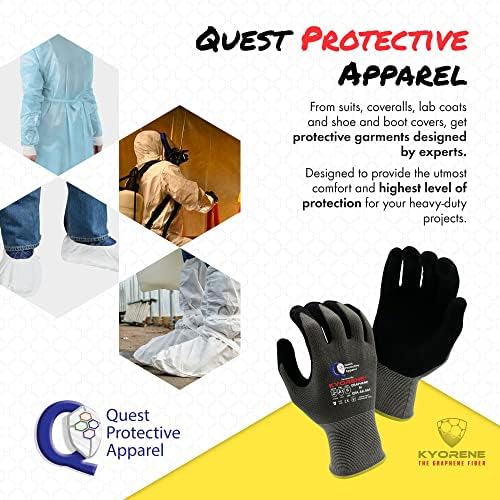 Quest Cut Resistant Work Gloves, ANSI A1, Medium, Pack of 12