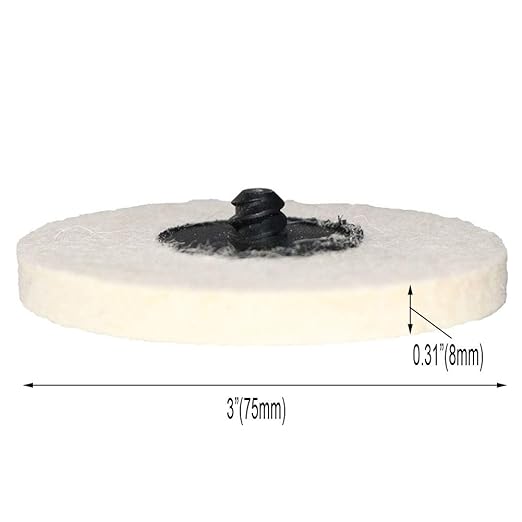 3 inch 10pcs Sanding Pad Wool Felt Quick Change Disc Roll Lock Surface Polishing Buffing Pads Wheels