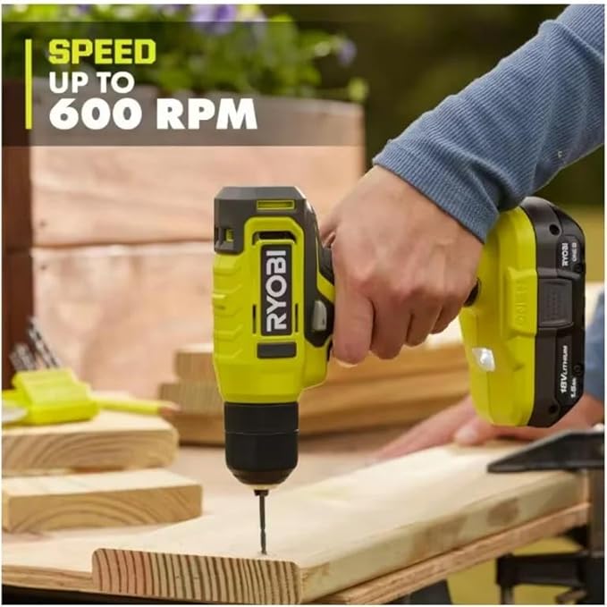 Ryobi ONE+ 18V Cordless 3/8 in. Drill/Driver Kit with 1.5 Ah Battery, Charger, and Buho Tool Bag