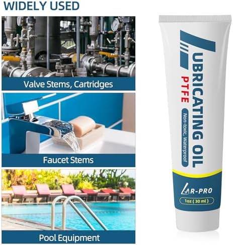 AR-PRO (5-Pack) General-Purpose Silicone Sealant Lubricant - 1oz Waterproof Silicone Grease Long-Lasting Lube use for Swimming Pool O-Rings, Pool Gaskets, Valve, Faucet and Bearings