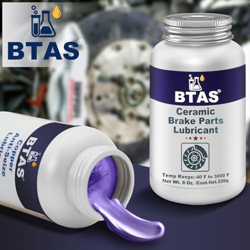 BTAS Silicone Brake Parts Lubricant, Pad, Caliper Slide Pin Lube Grease 8oz