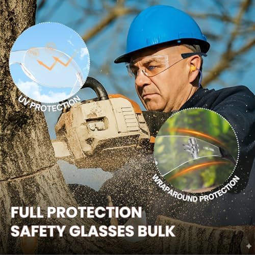 Clear Safety Glasses for Men&Women 120pack with ANSI Z87.1-2025 Certified