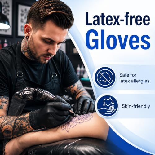 Nitrile Disposable Gloves 5 Mil, Medium, 100 Count