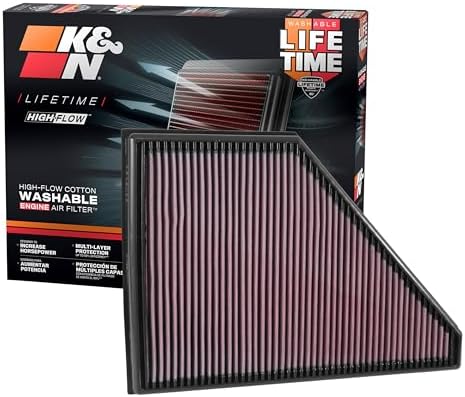 K&N High-Flow Original Lifetime Engine Air Filter: Increase Power: Premium, Washable: Compatible with 2017-2026 Subaru/Toyota: BRZ, 86, GR86, 33-5056