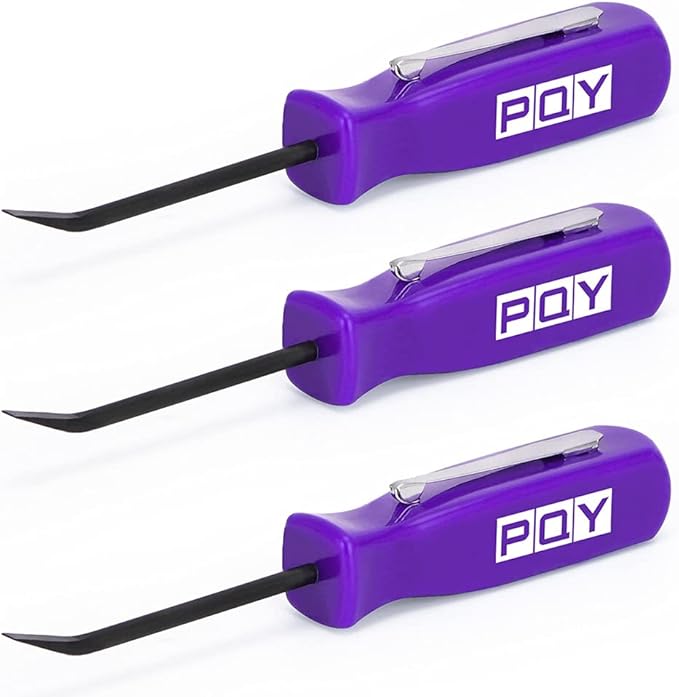 Mini Pocket Pry Bar with Pocket Clip 4.5" Length 3pcs (Purple)