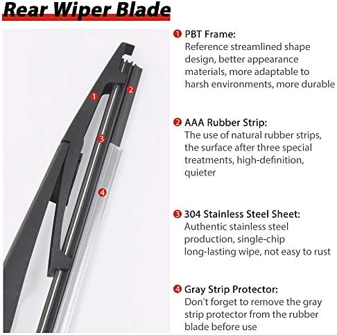 Replacement for Acura MDX 2007-2016, Rear Windshield Wiper Arm Blade Set - OTUAYAUTO Factory OEM Style 76720STXA01