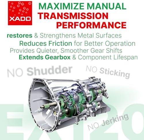 XADO EX120 Manual Transmission Fix - Treatment for Stick Shift Gearboxes, Transfer Cases & Differentials | Friction Modifier Additive - Repairs Sticking, Shudder and Slipping