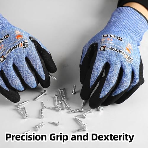Schwer 2 Pairs A4 AIR-SKIN Cut Resistant Work Gloves, AR3900, XL