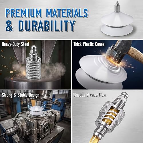 Bearing Packer, Wheel Bearing Grease Packer Tool, Fast & Mess Free Greasing, Heavy Duty Design, Fits Automotive, Trailer, ATV & Mower Bearings(Classic,Canister Style)