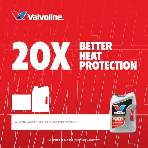Valvoline Extended Protection High Mileage with Ultra MaxLife Technology 0W-20 Full Synthetic Motor Oil 5 QT, Case of 3