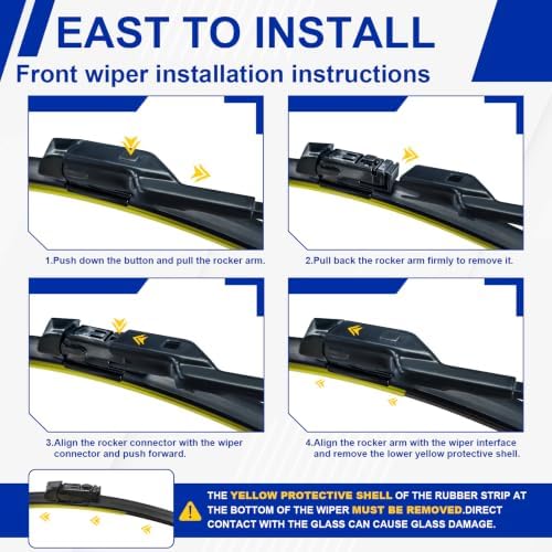 KAIYI 3 Pack Windshield Wipers Compatible with Subaru Crosstrek 2018-2023