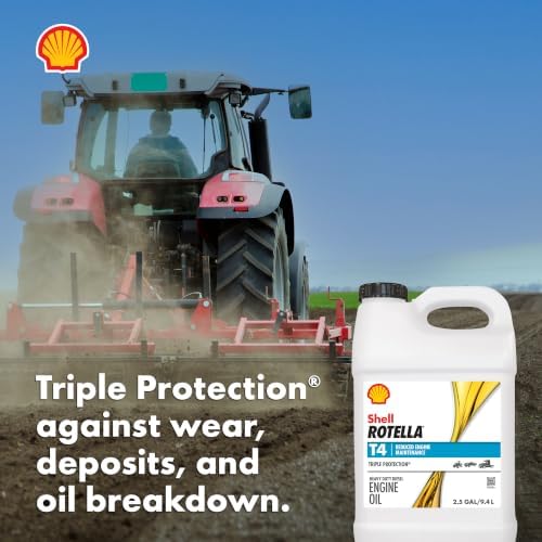 Shell Rotella T4 Triple Protection 15W-40 Diesel Engine Oil, 2.5 Gallon (2 Pack)