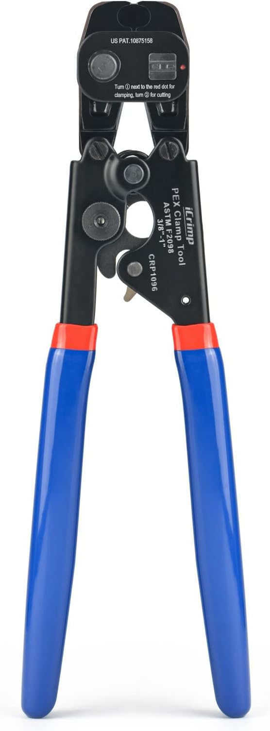 iCRIMP Ratchet PEX Cinch&Remove Tool for 3/8 to 1-inch Stainless Steel Clamps-work with ASTM F2098 and Non 2098 Single Ear Hose Clamps