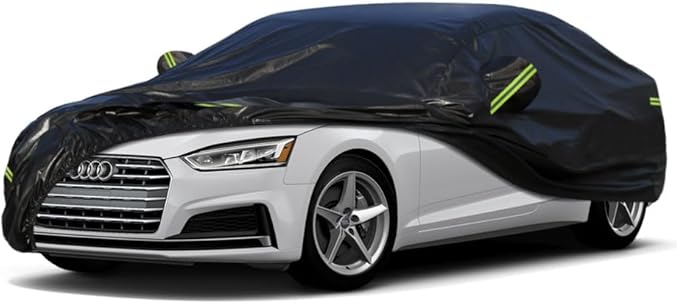 Kaugung 7 Layers Car Cover Custom Fit Audi A5 (2007-2025), Outdoor Waterproof All Weather Sun Rain Dust Snow Protection with Zipper Door.(USA Warehouse,Within 3-7 Days)