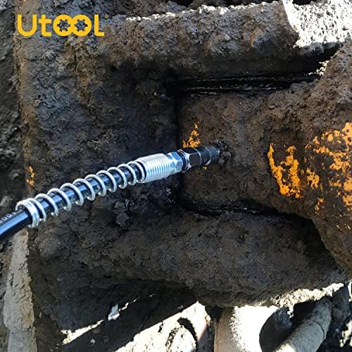 UTOOL 18 Inch Resin Spring Flex Hose, 1 Normal Coupler, 1/8 NPT Threads