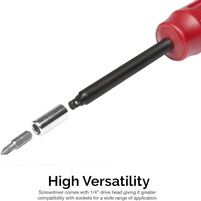 NEIKO 10573B 1/4” Torque Screwdriver Set, 20 Hex Bits, 10 to 50 In-Lbs, Long Shank Screwdriver Torque Wrench, Adjustable Inch-Pound Torque Screwdriver for HVAC and Gunsmiths (Pack of 25)