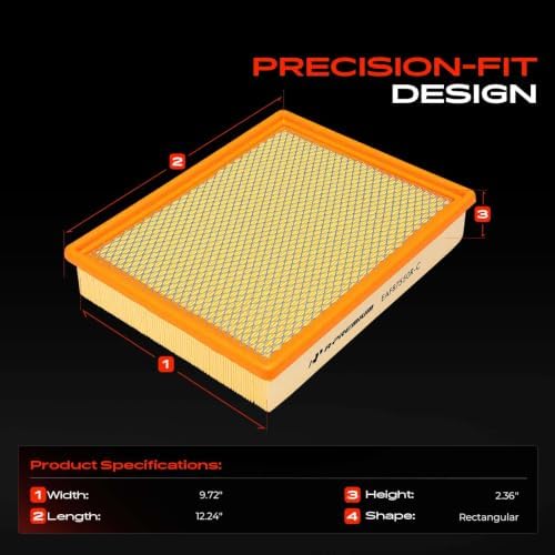 A-Premium Engine Air Filter Compatible with Cadillac, Chevrolet, GMC Models