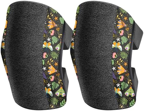 Garden Knee Pads for Women, Lightweight Waterproof KneePads for Gardening, Anti Slip Leather Foam Padding Kneeling Pads for Flooring and Carpet Cleaning, House work, Gardening Maintain, Knee Protector, Butterfly