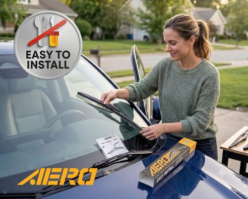 AERO Voyager 26"+20" Premium All-Season Windshield Wiper Blades with Extra Rubber Refills OEM Replacement for Toyota Camry 2021-2018 + 1-Year Warranty (Pack of 2)