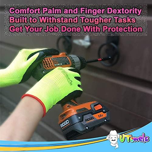 Work Gloves for Men and Women, 8-Pack, Nitrile Coated Safety Gloves Firm Grip
