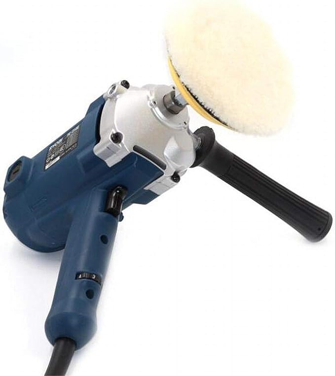 Sheepskin Wool Polishing Pad 4 Inches Soft Buffing Pads with Hook and Loop Back Wool Cutting Pad for Car, Furniture, Glass and So On (Pack of 10)