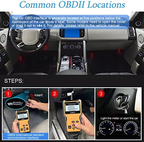 AUCELI OBD2 Scanner Code Reader for Car Check Engine, Yellow