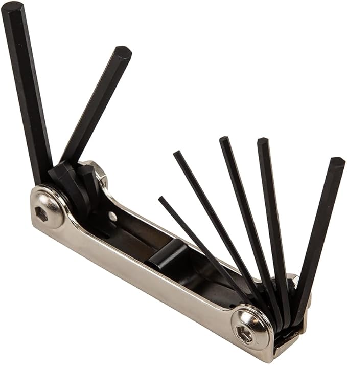 Klein Tools 70582 Folding Hex Key Set, 7-Key, Metric Sizes (Pack of 4)