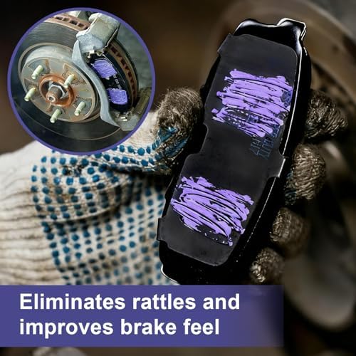 ZDBB Ceramic Brake Lubricant High Temp Caliper Pin Grease Synthetic Brake Lube Break Grease Automotive Squeak Stop Moisture Proof, Heat Resistant, Rust and Corrosion, 8oz Brush Top