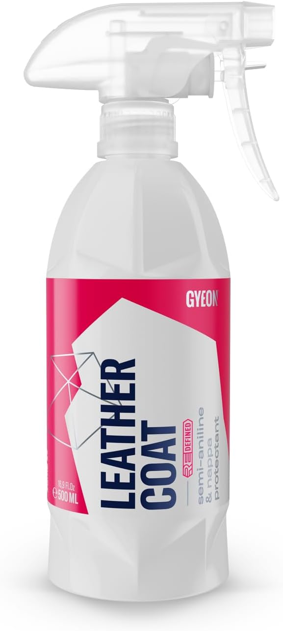 Gyeon Leather Coat Car Leather Protector Invisible Hydrophobic Ceramic Coating for Upholstery Interior UV Protection Stain Repellent Easy Dye Removal Durable Leather Shield Detailer