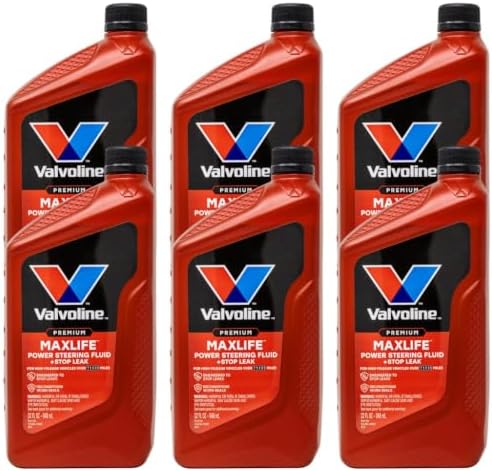 Vavoline MaxLife PS and SL Power Steering Fluid with Stops Leaks, Prevents Wear Foaming and Oxidation for Meets GM 1050017, Chrysler 5931, Ford M2C195-A, 32oz, 6PK