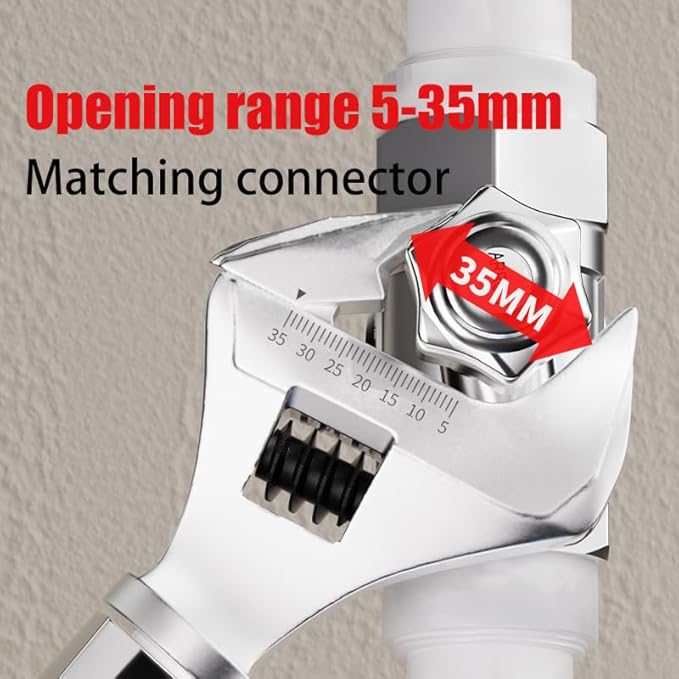 Digital Torque Wrench 5-35mm open end head interchangeable 2.2-73.7 ft-lbs (3-100 Nm) (26.5-885 inch pound) with Buzzer & LED, replaceable head Calibrated