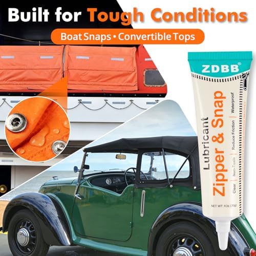 ZDBB Zipper Lubricant for Zipper Snap Silicone Grease with PTFE 1oz,2 Pack
