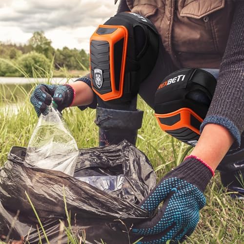 REXBETI Knee Pads for Men, Anti-slip Construction Gel Knee Pads for Work