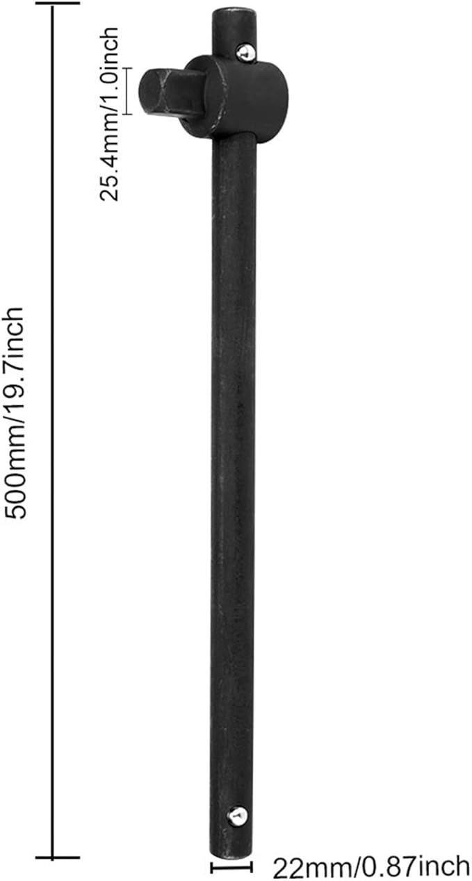 Fafeicy Sliding T Handle Socket Wrench Breaker Bar Heavy Duty Steel with High Torsion Force for Automotive and Industrial Applications(1 inch)