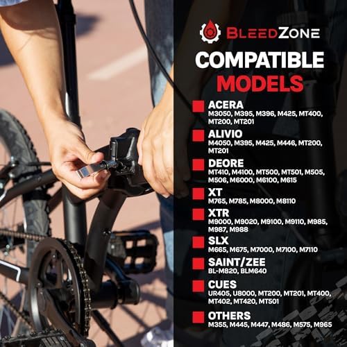 BleedZone Brake Bleeder Kit Compatible with Shimano Hydraulic Brakes, MTB