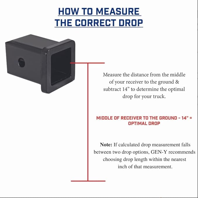 GEN-Y Hitch Heavy Duty Tow Hitch for 2" Receiver - 7.5" Drop/Rise with 5 Adjustable Positions, Includes Dual Ball Mount, Pintle Lock and Pins, 16,000 lbs Towing Capacity, 1,700 lbs Tongue Weight