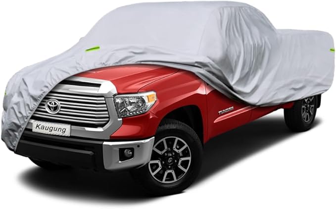 Kaugung Truck Car Cover Waterproof Fit 2000-2020 Toyota Tundra (Regular Cab/Extended Cab/CrewMax/Double Cab), Full Pickup Cover Outdoor Indoor Sun UV Rain Dust Protection.
