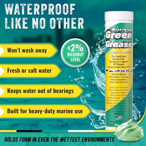 14oz Ultra Heavy Duty Green Grease Tube for Grease Gun - USA Made (10 Pack)