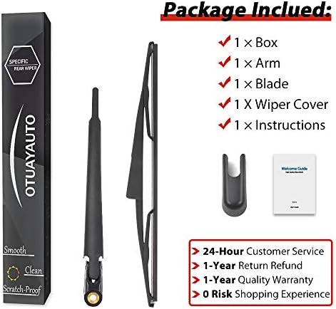 OTUAYAUTO Upgraded Replacement for Ford Expedition Lincoln Navigator 2009-2016 Rear Windshield Wiper Arm Blade Set - Replacement OEM 9L1Z17526A