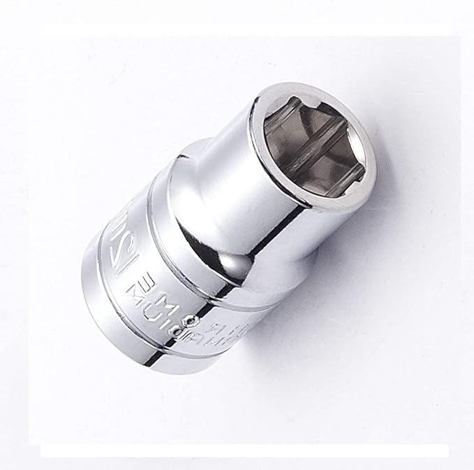 Utoolmart Shallow Socket, 1/2-inch Drive 6-Point 11mm Metric Socket, Chrome Vanadium Steel Chrome Finish, for General Repairs