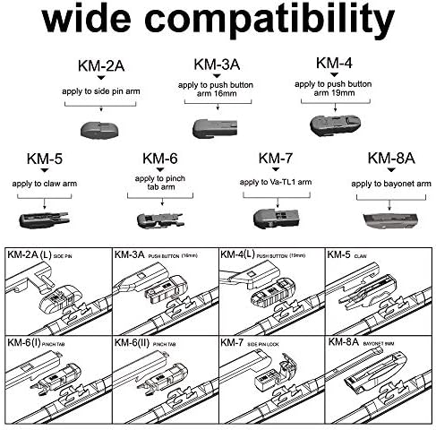 ASLAM 24 and 21 Inch Front Windshield Wipers