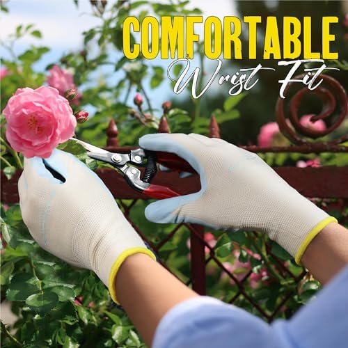 HANDLANDY 2/3/6 Pairs Womens Gardening Gloves, Garden Gloves for Women