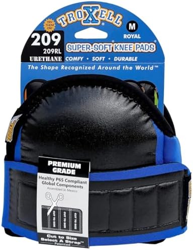 TROXELL USA Super-Soft Medium Royal Knee Pads - Comfortable, Adjustable, Washable Kneepads