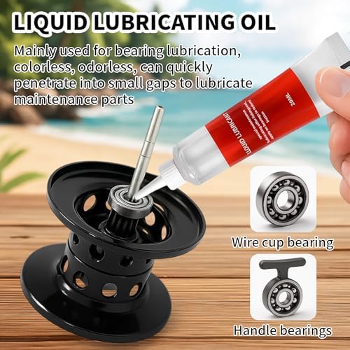 TBTFW Fishing Reel Oil and Grease Kit, Gear and Bearing Lubricant