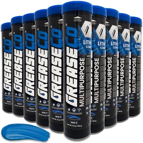 MultiPurpose™ Grease Tube 10 Pack | Lithium Complex Grease EP | High Temp | Automotive Wheel Bearing | NLGI 2 | Grease Gun Cartridge Refill