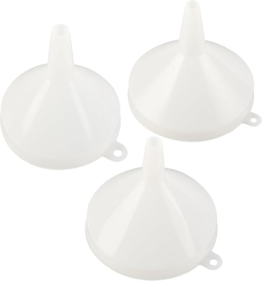 Restaurantware-Met Lux Plastic Funnel Set, 1 Pouring Tool Set - Includes 8,12, and 16-oz Funnel, 3-piece Pouring Tools, Wide Spout, For Transferring Ingredients