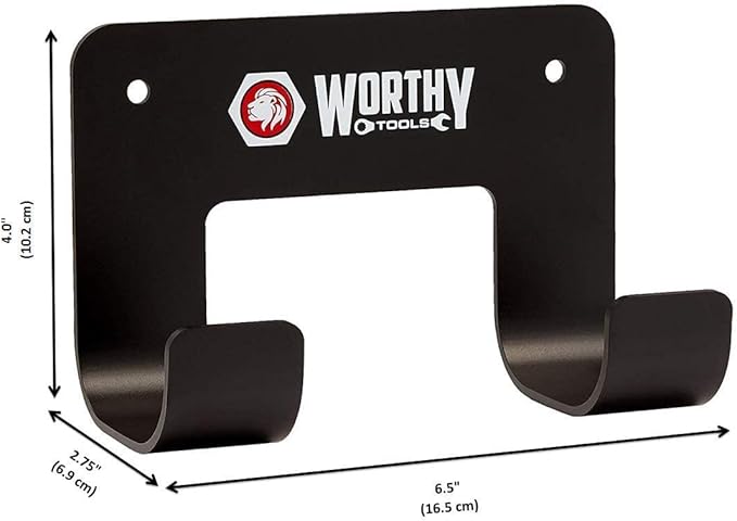 Wall Hook Heavy Duty Metal Garage Hook (Black - 2 Pack Double Hook)