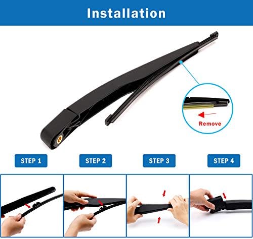 WTI Rear Wiper Arm Blade Set Compatible With Ford Explorer 2011-2019 / Escape 2013-2018 / Compatible With Lincoln MKX 2016-2018 SUV Rear Windshield Window Wiper Kits Assembly New Replacement