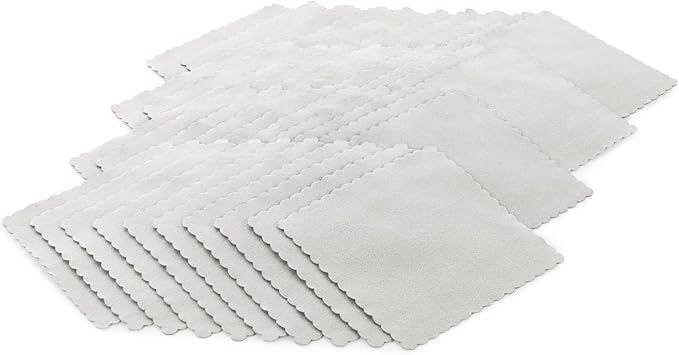 The Rag Company - Buttersoft Suede Cloths - 4in. x 4in. - Grey | Ideal for Cleaning Touch Screens and Applying Ceramic Coatings to Car and Truck Exteriors - Lint Free and Tagless (40 Pack)